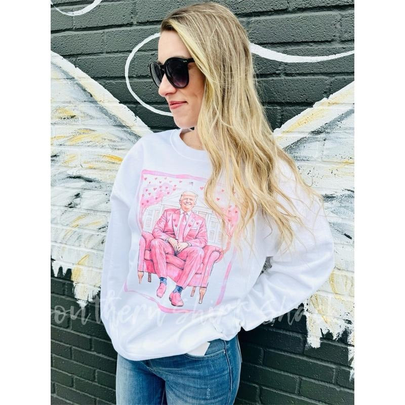 Trump Valentine Sweatshirt ~ White T-Shirts, Hoodie | UrbanDripWear.com