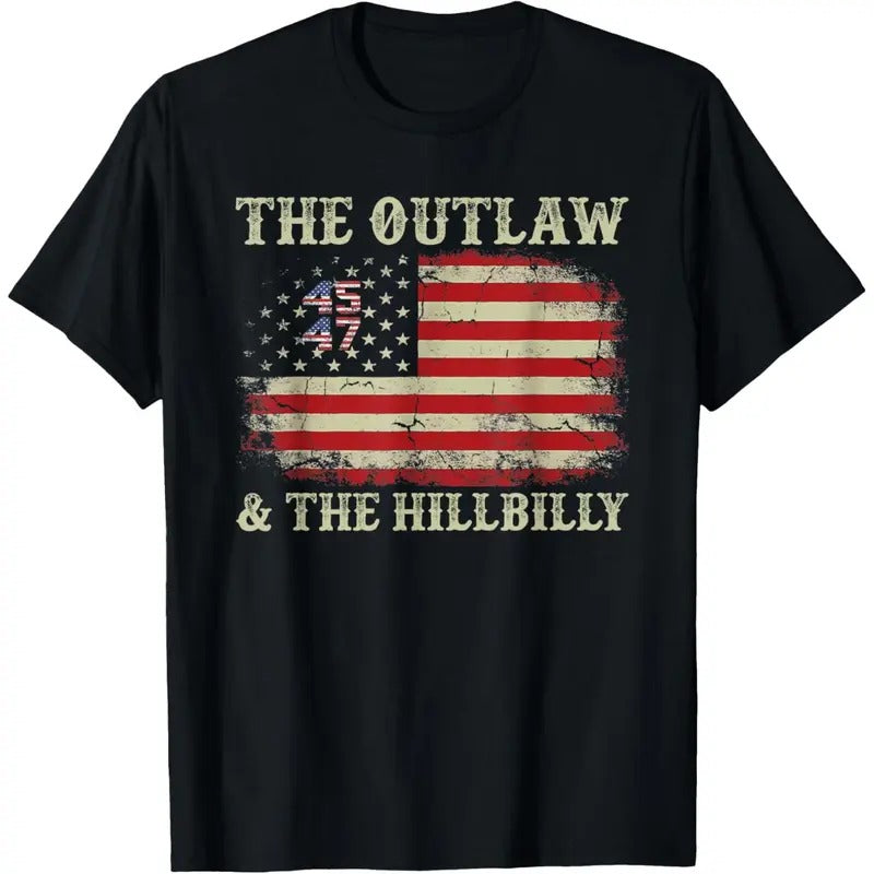 Trump Vance 2024 Donald Trump J.D. Vance Outlaw & Hillbilly T-Shirt made in usa Hoodie, Sweatshirt | UrbanDripWear.com