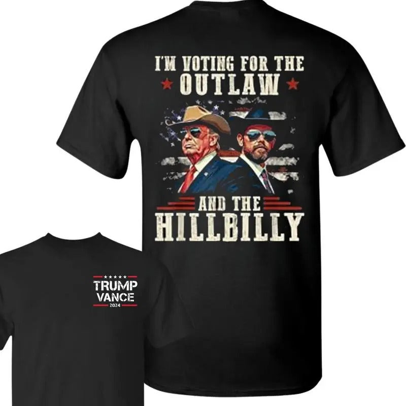 Trump Vance 2024 Western Cowboy Outlaw And Hillbilly T-Shirt, Trump Vance Shirt, You Mised Shirt, Trump Second Attempt...