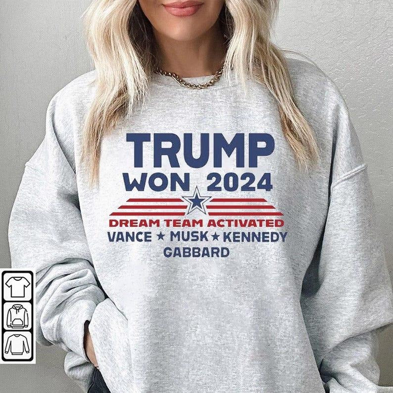 Trump Won 2024 Dream Team Activated sweatshirt, sweatshirt, Hoodie And Tanktop, Trump Won sweatshirt T-Shirts