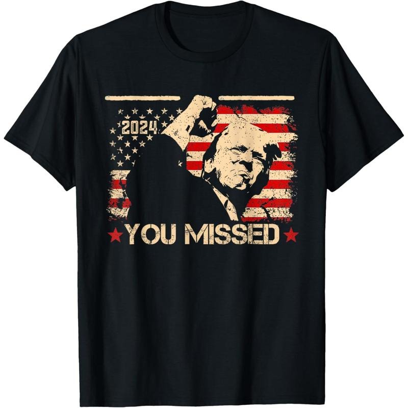 Trump You Missed Funny Trump 2024 T-Shirt made in usa Hoodie, Sweatshirt | UrbanDripWear.com
