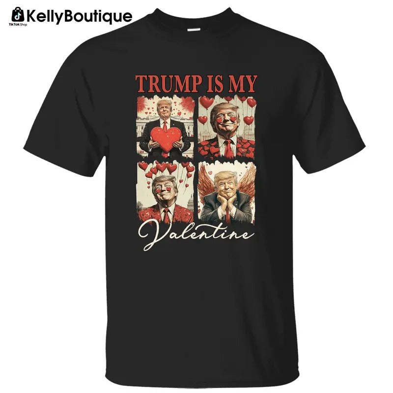 Trump is My Valentine T-shirt, 47th President of White House, Trump Shirts for Sale, Graphic Printed Unisex Classic...