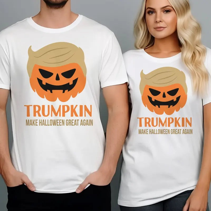 Trumpkin Tee Make Halloween Great Again Tshirt Trumpkin Halloween MAGA T-Shirt Funny Halloween Trump Top Casual Classic...