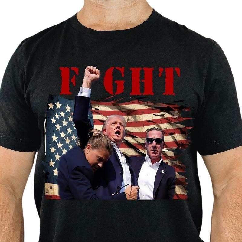 Trumpp Fight T-Shirts, MAGA Fist Pump Sho0ting Survivor Unisex T-Shirts Menswear Top Hoodie, Sweatshirt | UrbanDripWear.com