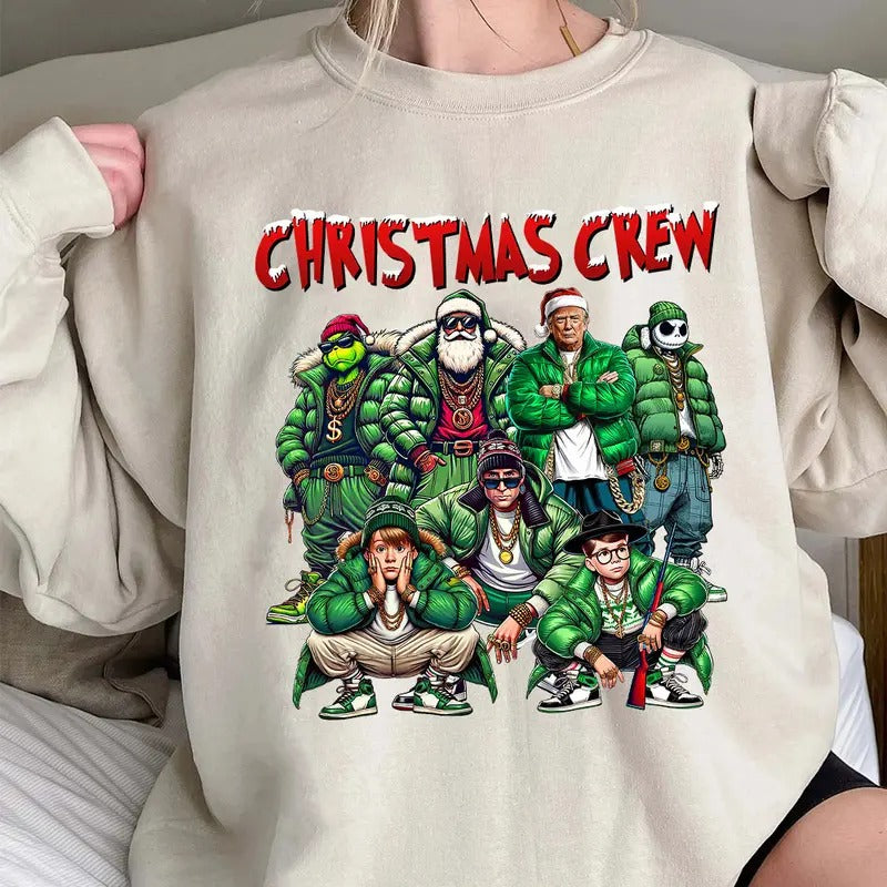 Truump Christmas Crew Shirt, Christmas Movies Shirt, Xmas Graphic Tee Comfort Cotton Fabric Top Hoodie, Sweatshirt