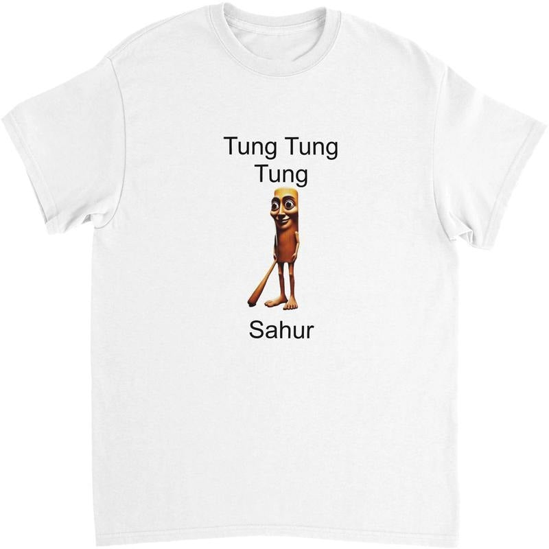 Tung Tung Tung Sahur T-Shirt Featuring Funny Meme and Quirky Humor Design, Gift for Mom, Menswear Top, women top, Gift...
