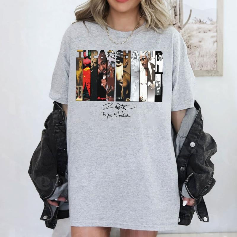 Tupac Album Cover Shirt, Tupac Shirt, 2pac Shirt, Rapper Graphic Tee, Gift For Rap Fan Hoodie, Sweatshirt | UrbanDripWear.com
