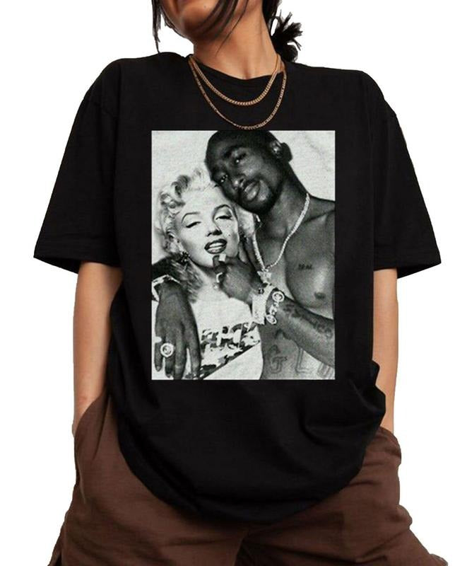 Tupac Shakur Marilyn Monroe Shirt, Vintage Tupac Shakur Shirt, 2Pac 90s Shirt, 2Pac Shakur Shirt, Vintage 90s Bootleg...