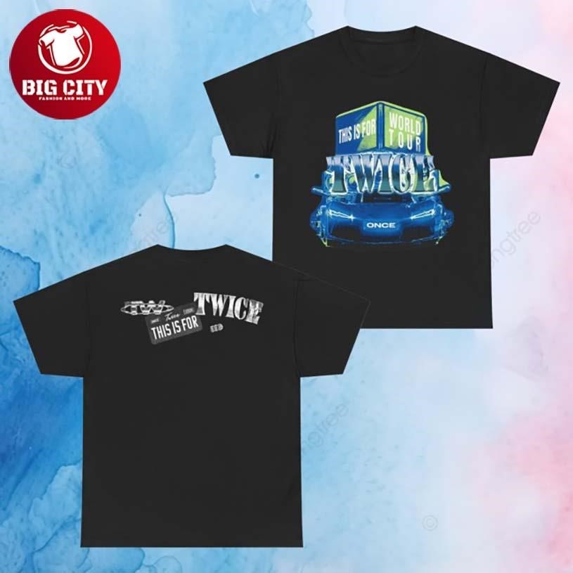 Twice Tour Store Twice Tour Blue Luxury Car Two Sided Shirt