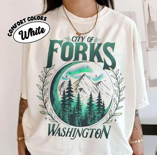 Twilight City Of Forks , For Washington T-Shirt, New Moon Shirts, Rainforest Shirt