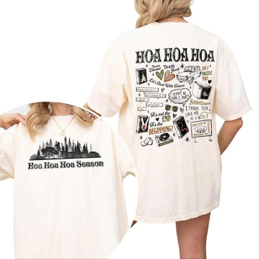 Twilight Hoa Hoa Hoa Season Comfort Colors Shirt, Forks Washington Shirt, Twilight Inspired Tshirt, Cozy Season Womenswear Crewneck Short Sleeves Tee