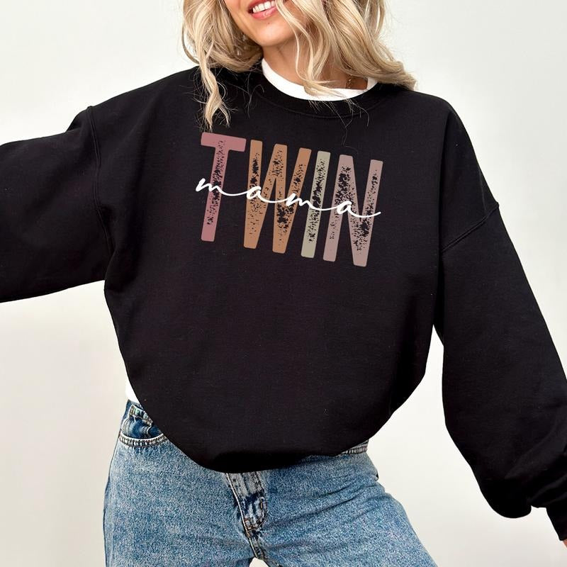 Twin Mama Sweatshirt, Twin Mom Crewneck Shirt, Girl Mam Club Sweater, Gift for Mom, Boy Mama Tee, Cute Mom T-Shirt, Mom...
