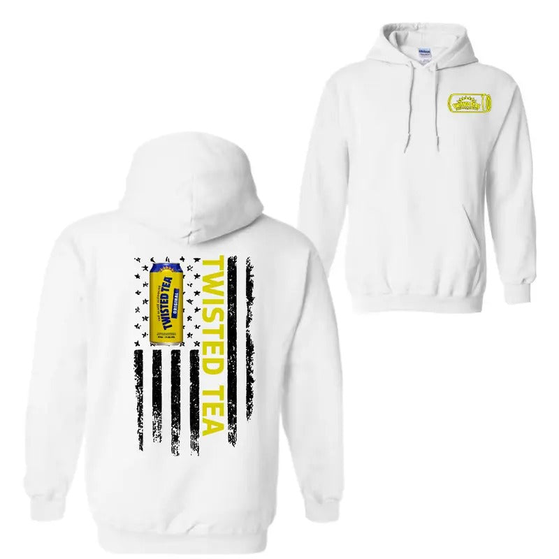 Twisted Tea Logo Flag Hoodie Sweatshirt Shirt, Trendy Casual Wear, Twisted Tea Hoodie For Men And Women | UrbanDripWear.com