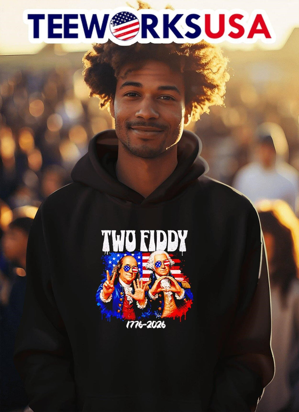 Two Fiddy 250Th 4Th Of July 1776 2026 Funny Patriotic USA Shirt