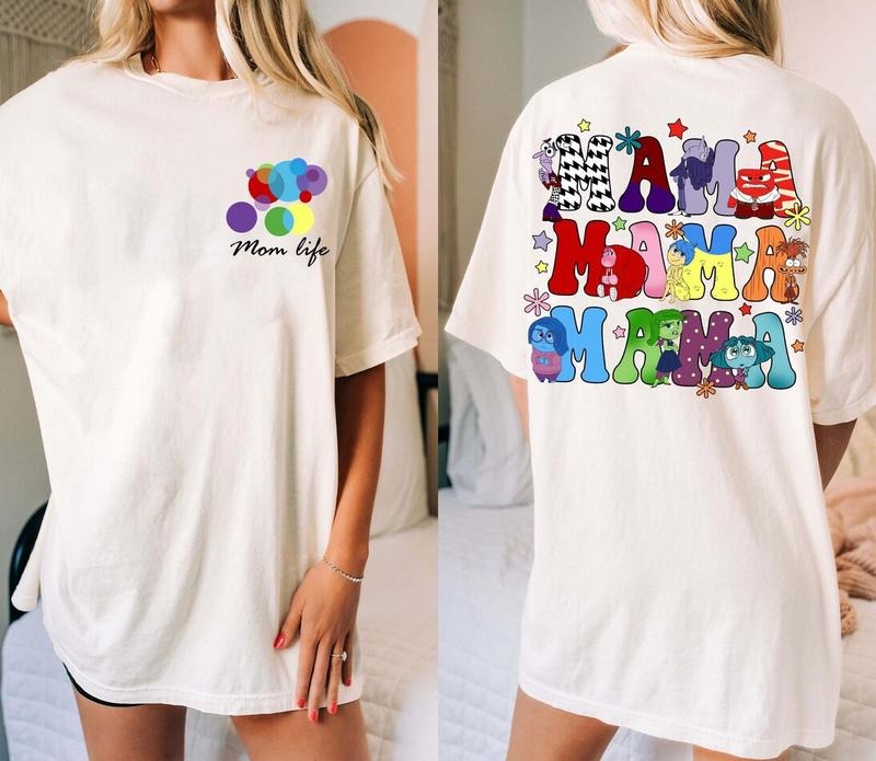 Two Sided Inside Out 2 All Characters Mama Shirt, Dn Mom Life Shirt, Mothers Day Gifts, Inside Out Mom Sweatshirt, Gift...