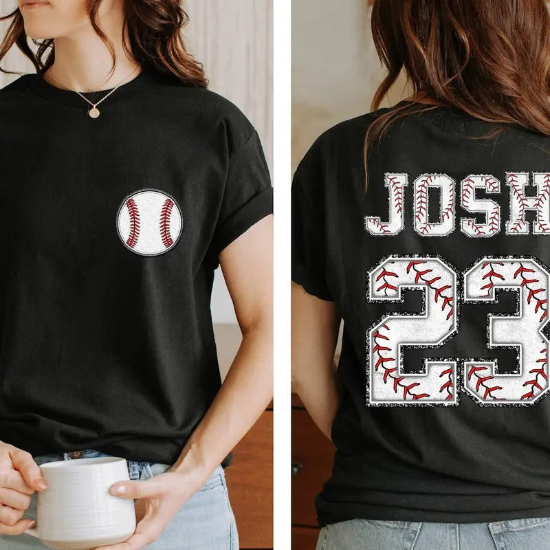 Two-sided Baseball Tshirt, Sports Shirt, Baseball Mom Tee, Baseball Team Shirt Hoodie, Sweatshirt | UrbanDripWear.com