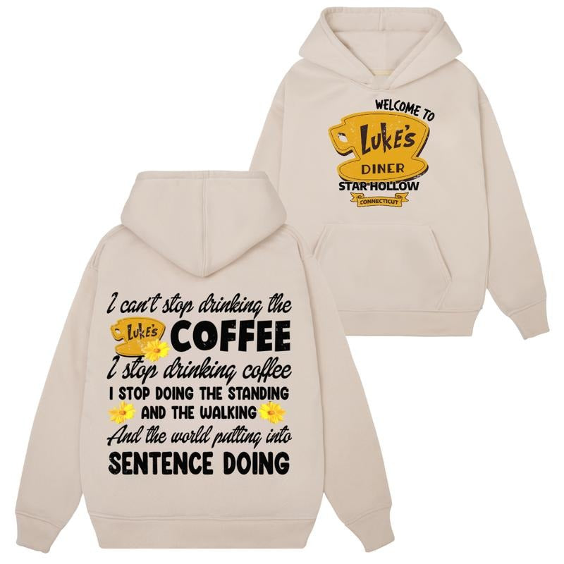 Two-sides Gilmore Girls Vintage Sweatshirt Hoodie Tshirt, Luke's Diner Sweatshirt, Stars Hollow Sweatshirt, Tv Show...