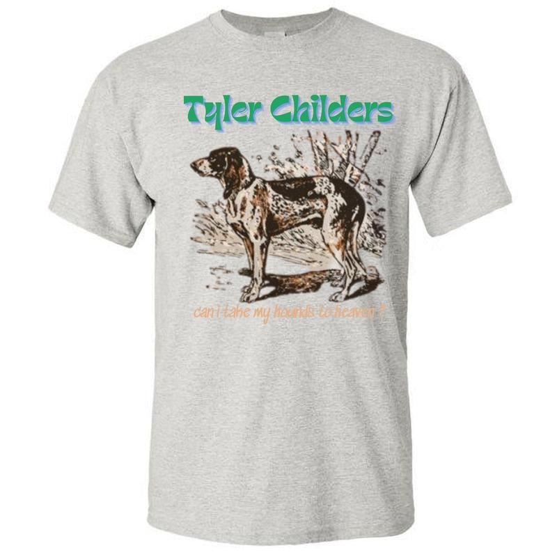 Tyler Childers Can I Take My Hounds to Heaven? Graphic T-Shirt, Casual Unisex T-Shirt for Country Music Enthusiasts...