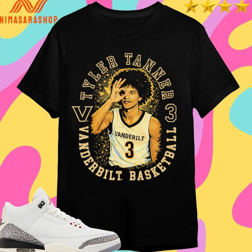 Tyler Tanner 3 Vanderbilt Commodores Basketball Shirts