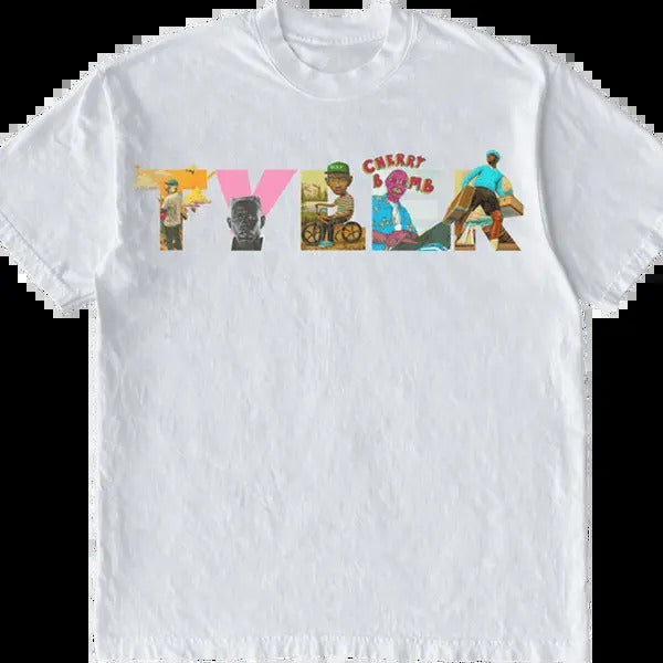 Tyler Text Album T-Shirt Graphic Vintage Tee Flower Boy Chromakopia cute  shirts Hoodie, Sweatshirt | UrbanDripWear.com