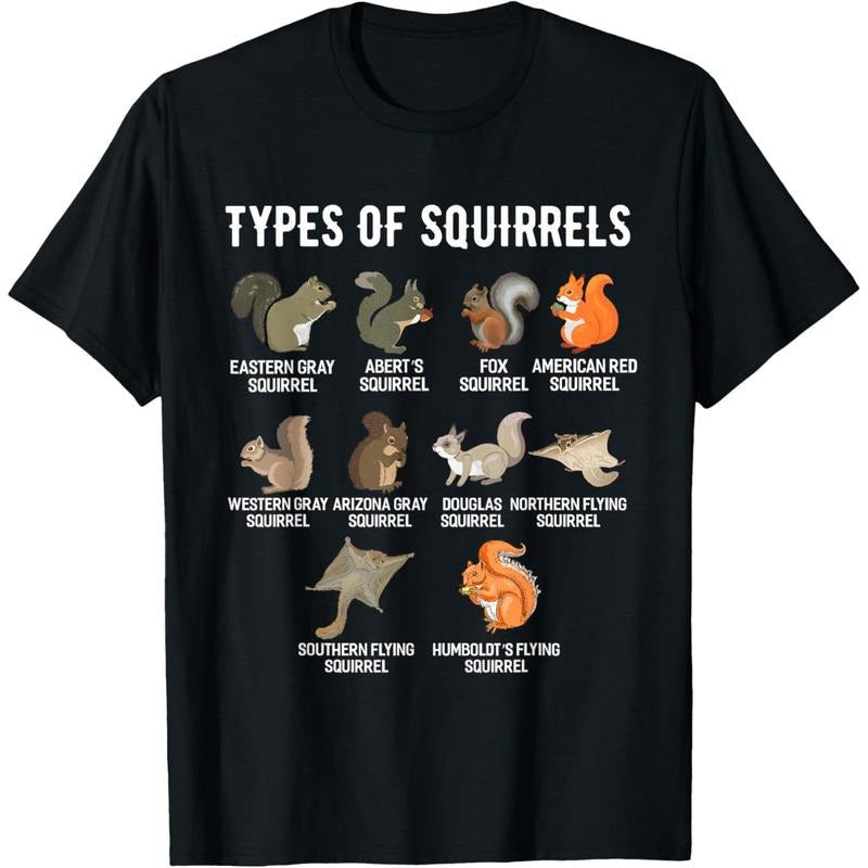 Types of Squirrels Shirt Funny Squirrel Shirt Cute Squirrel T-Shirt made in usa Hoodie, Sweatshirt | UrbanDripWear.com