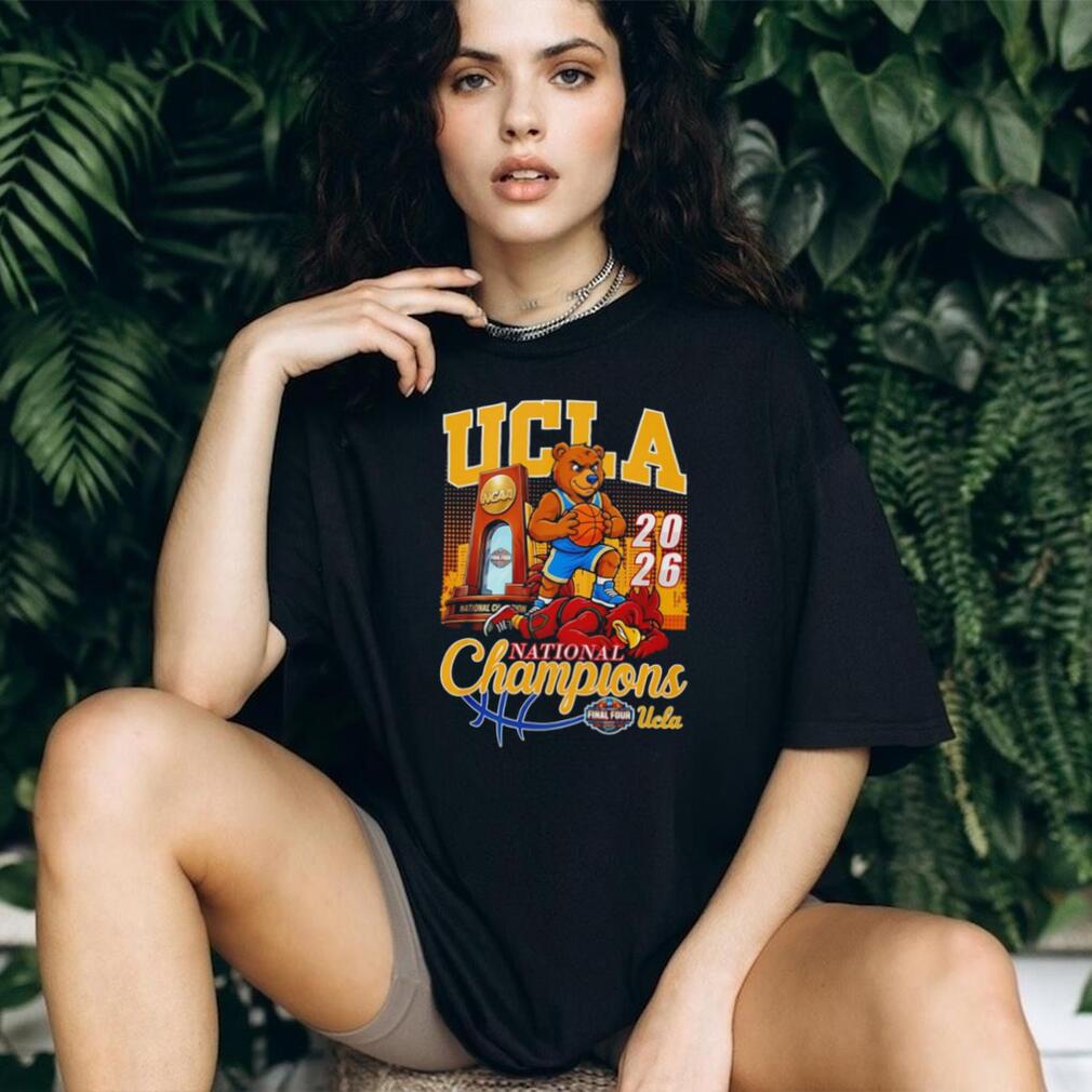UCLA Bruins 2026 National Champions Mascot Trophy Phoenix Skyline T Shirt