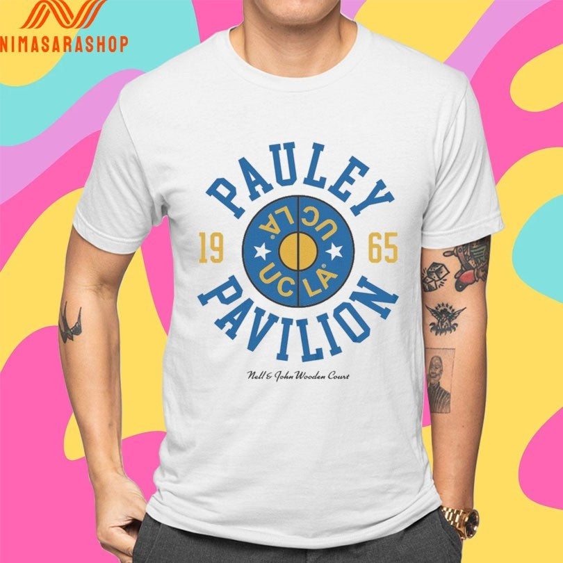 UCLA Nell And John Wooden Court Pauley Pavilion 1965 Shirts