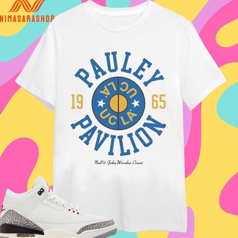 UCLA Nell And John Wooden Court Pauley Pavilion 1965 Shirts