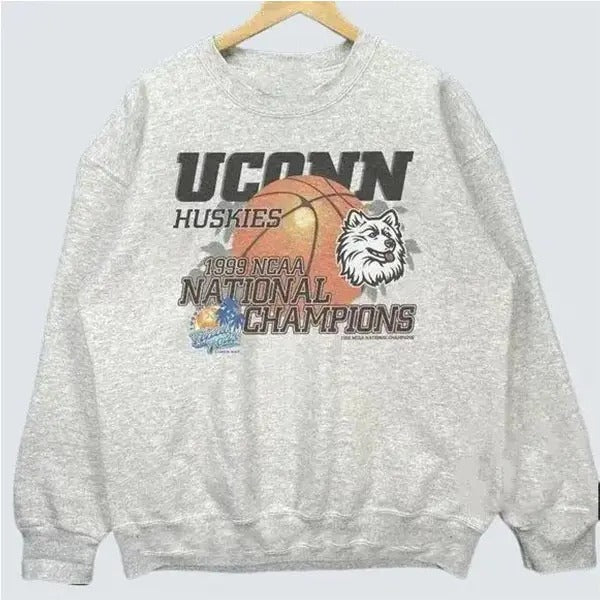 UConn Huskies 1999 NCAA Sweatshirt University of Connecticut UConn Huskies Crewneck Gift Fans T-Shirts, Hoodie