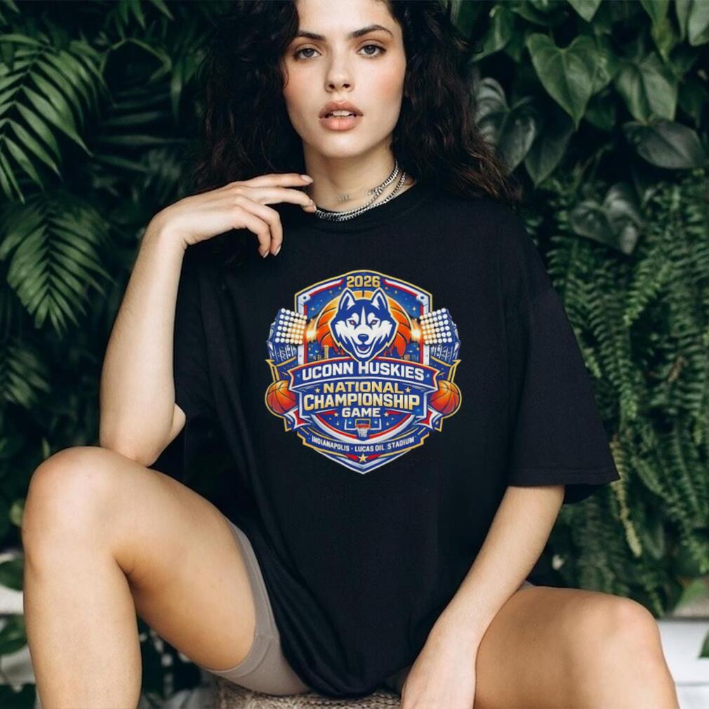 UConn Huskies 2026 National Championship Game Indianapolis Stadium Black T Shirt