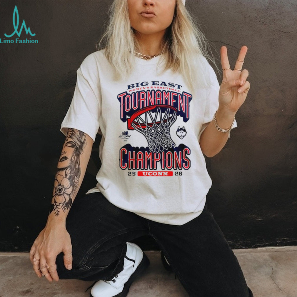 UConn Huskies Big East Women’s Basketball Tournament Champions 2025 2026 T Shirt