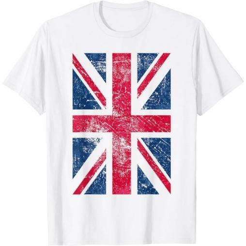 UK T Shirt Women Men | Vintage Retro British Union Jack Flag T-Shirt Made in USA Hoodie, Sweatshirt | UrbanDripWear.com