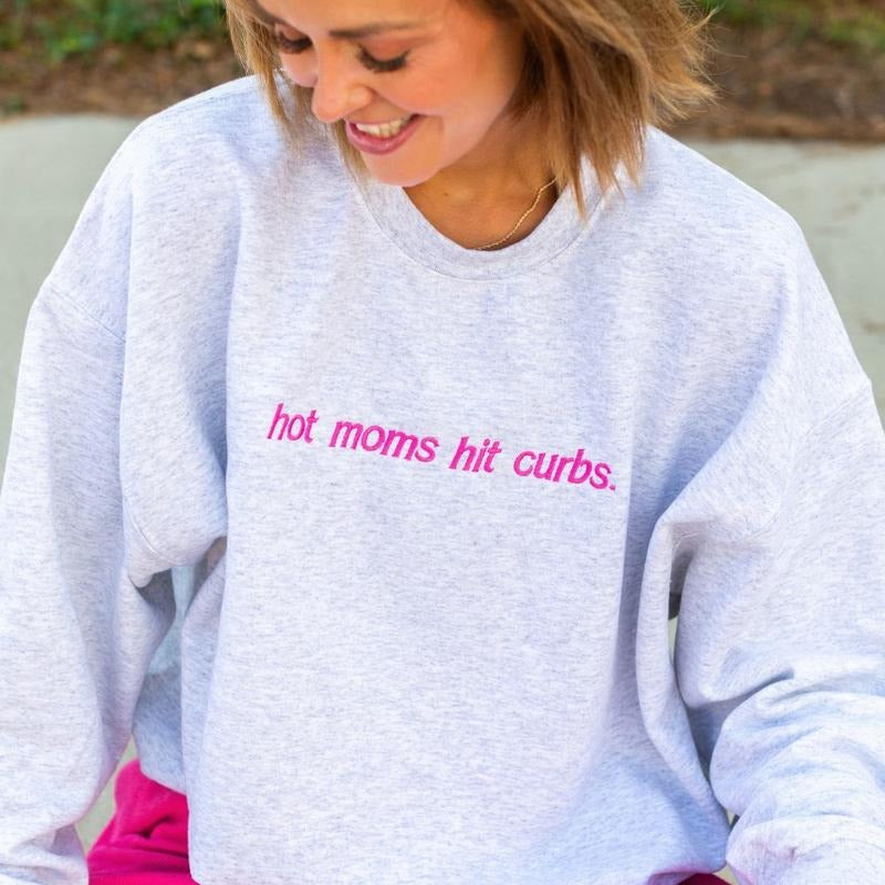 UM X Tay + Court 'Hot Moms Hit Curbs' Crewneck Sweatshirt T-Shirts, Hoodie | UrbanDripWear.com