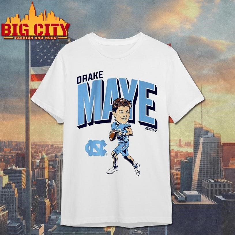 UNC Football Drake Maye Pro Caricature Shirt