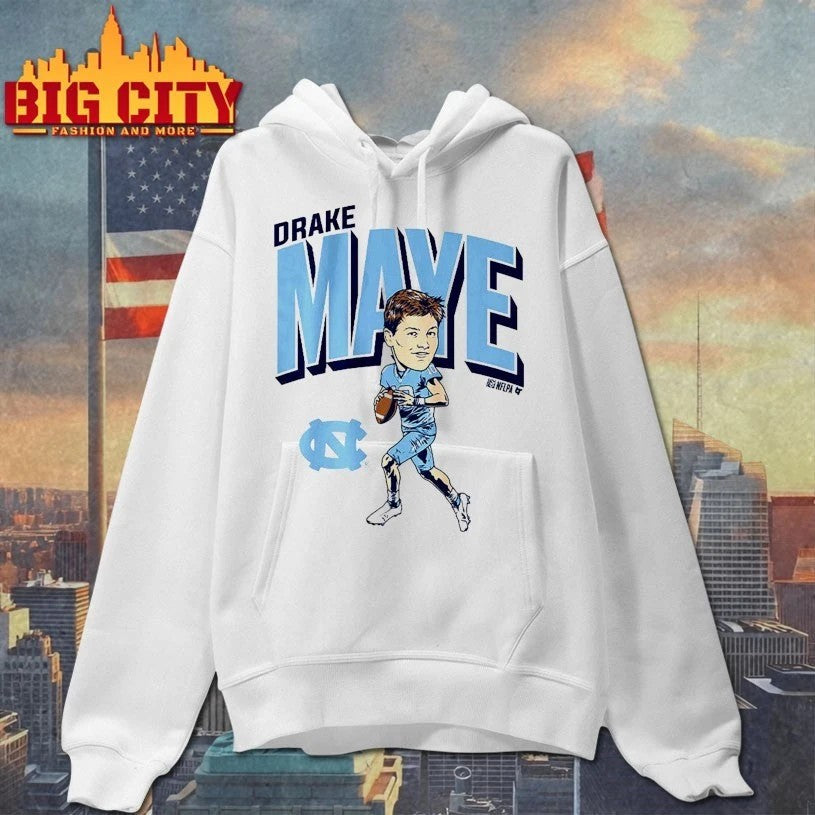 UNC Football Drake Maye Pro Caricature t-shirt