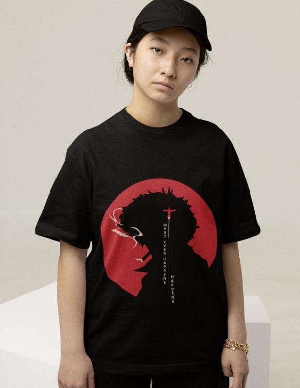 UNISEX - Vintage Anime Tshirt, Retro Anime Shirt, Whatever Happens, Graphic Tee, Vintage T-Shirt  -Men Shortsleeve...