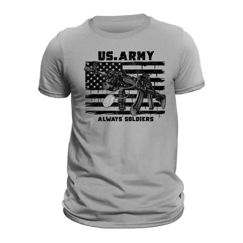 US Army Always Soldiers B&W Design Military Veteran Men's T-Shirt Hoodie, Sweatshirt | UrbanDripWear.com