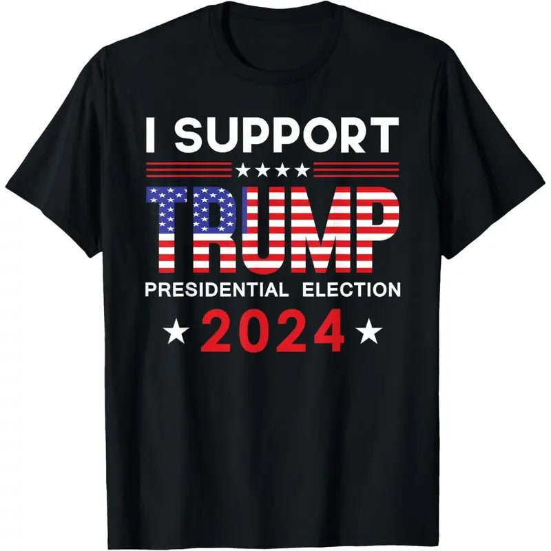 USA Flag I Support Donald Trump Presidential Election 2024 T-Shirt made in usa Hoodie, Sweatshirt | UrbanDripWear.com