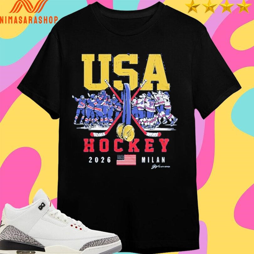 USA Hockey 2026 Milan Olympic Gold Medals Shirts