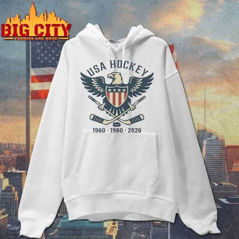 USA Hockey Eagle logo 1960 1980 2026 T-shirt