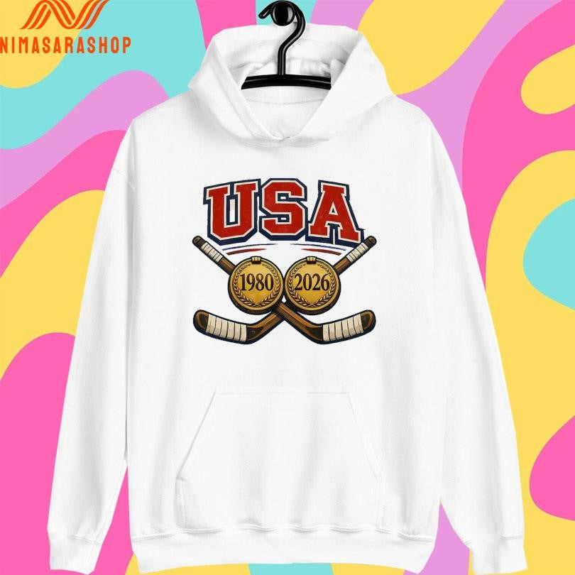 USA Hockey Gold Medal USA Gold 1980 And 2026 Shirts