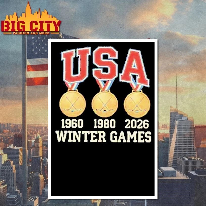 USA Hockey Miracle On Ice 1980 1960 2026 Gold Medals winter games T-shirt