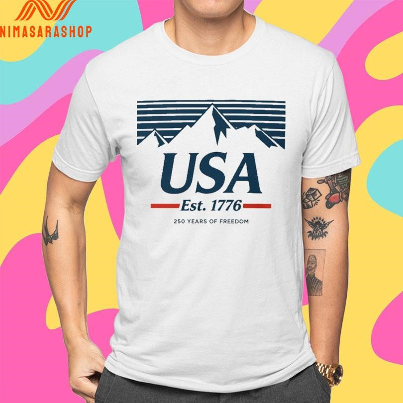 USA Mountains Est 1776 250 Years Of Freedom Shirts