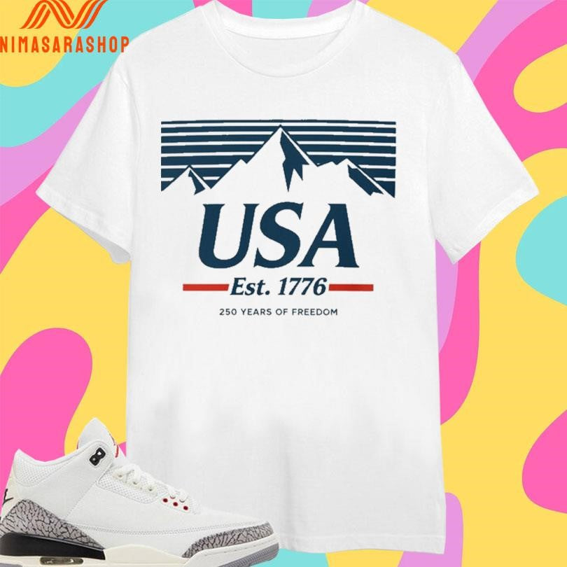 USA Mountains Est 1776 250 Years Of Freedom Shirts