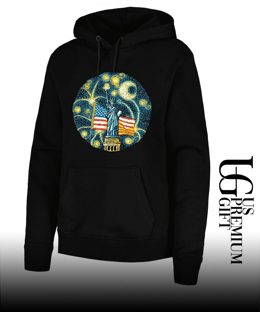 USA flag Firework Starry Night shirt