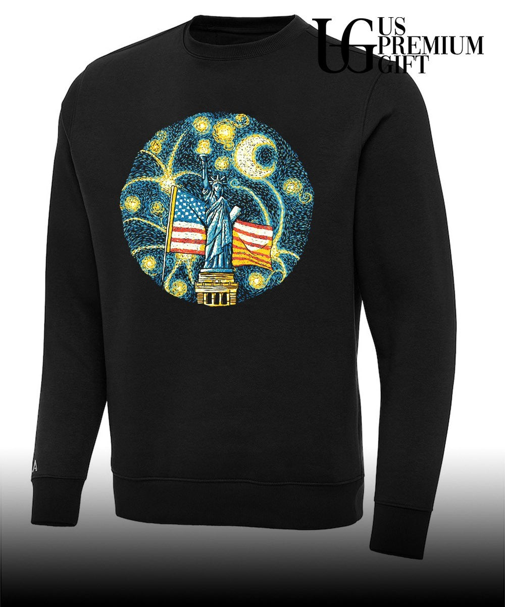 USA flag Firework Starry Night shirt