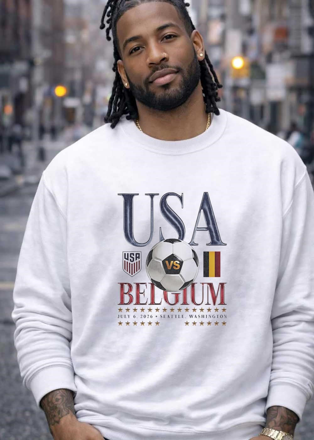 USA vs Belgium Soccer July 6 2026 Seattle Washington Team USA Belgium T-Shirt