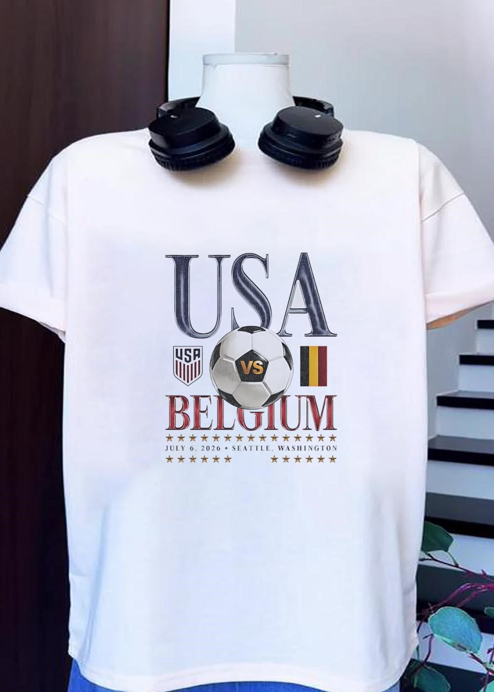 USA vs Belgium Soccer July 6 2026 Seattle Washington Team USA Belgium T-Shirt