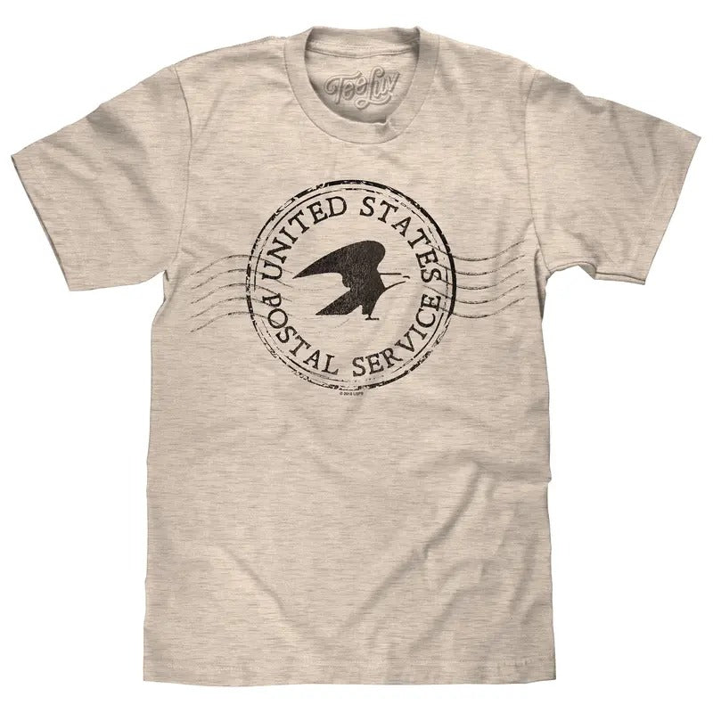 USPS Postmark T-Shirt - Oatmeal Hoodie, Sweatshirt | UrbanDripWear.com