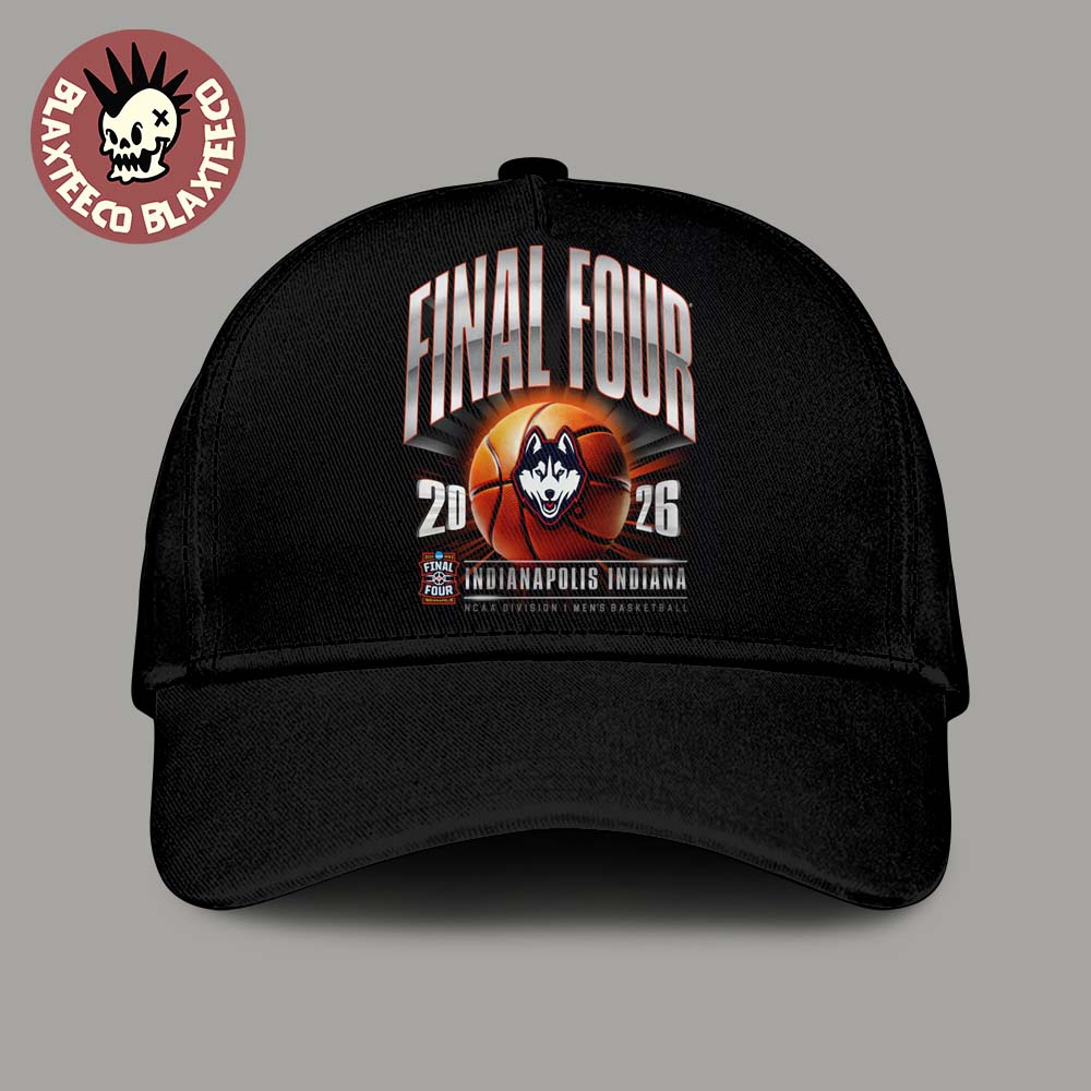 Uconn Huskies Men’s Basketball 2026 NCAA D1 Tournament Final Four Indiana Cap Hat Snapback